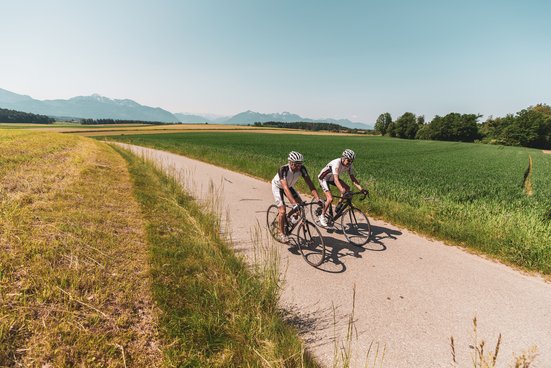 Rennradfahren am Chiemsee