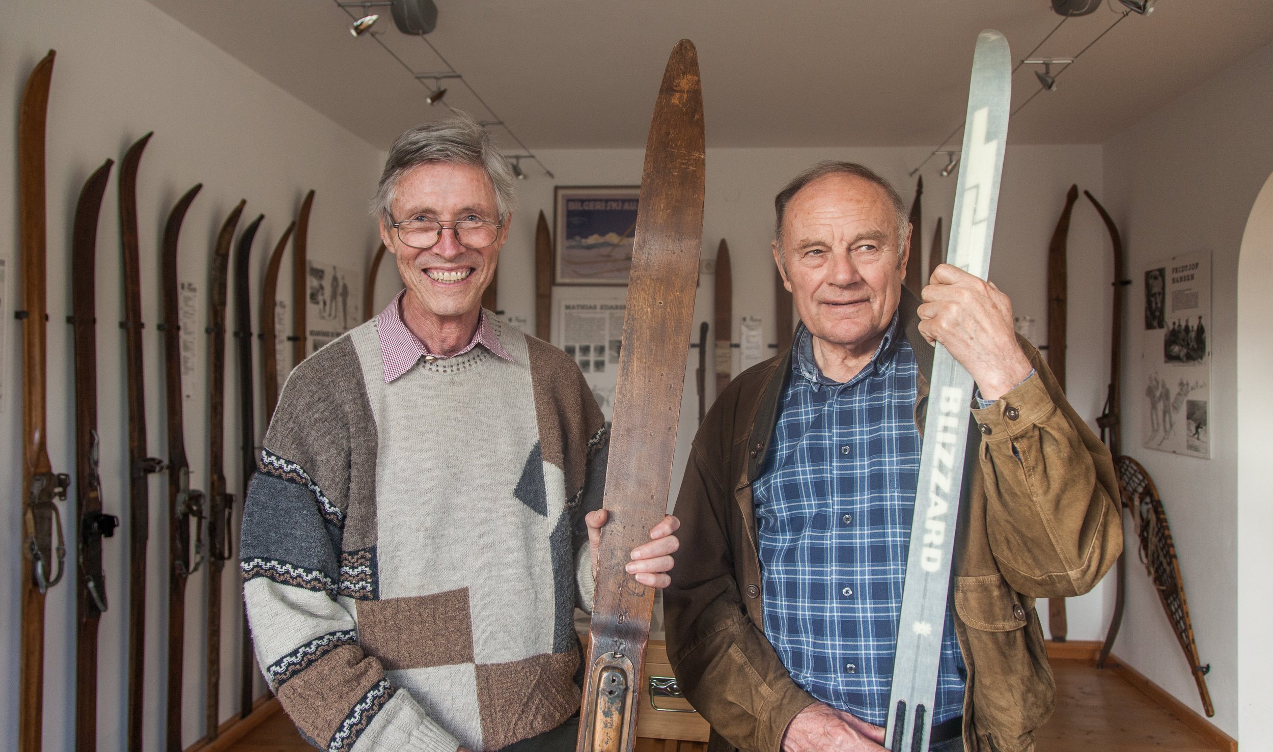 Gründer Otto Langer und Alfons Egger im Skimuseum Reit im Winkl