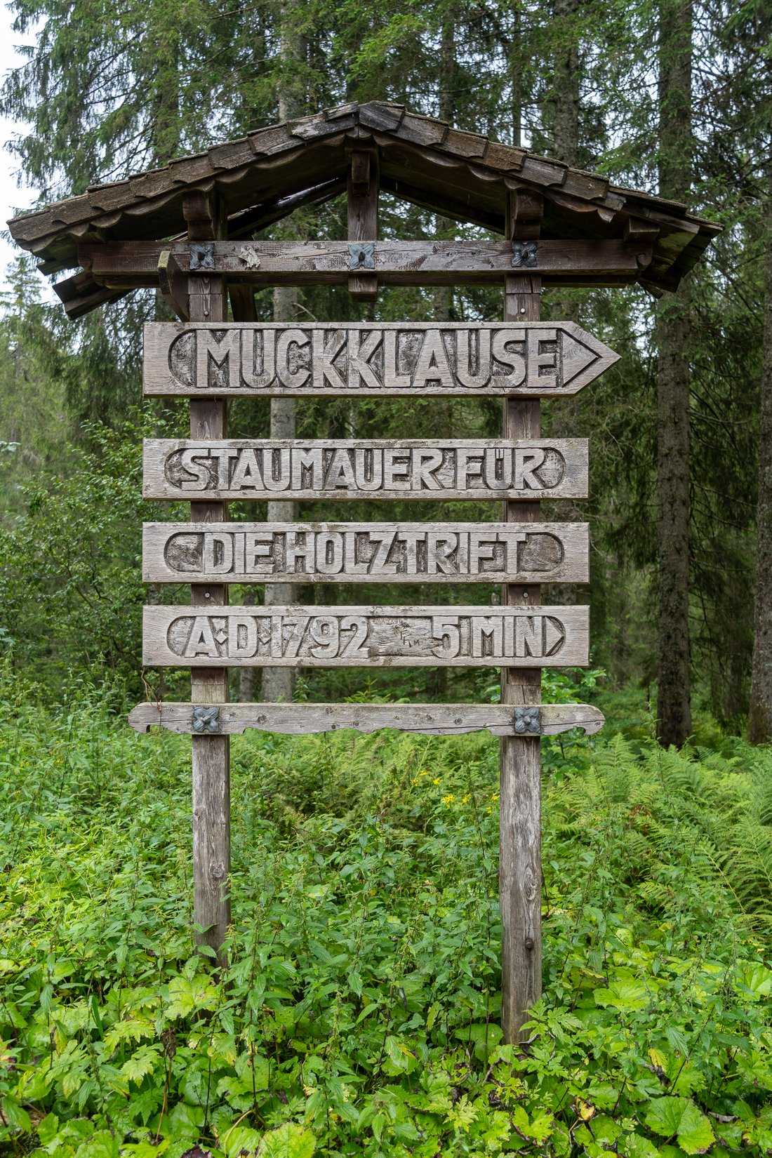 Beschilderung Muckklause 