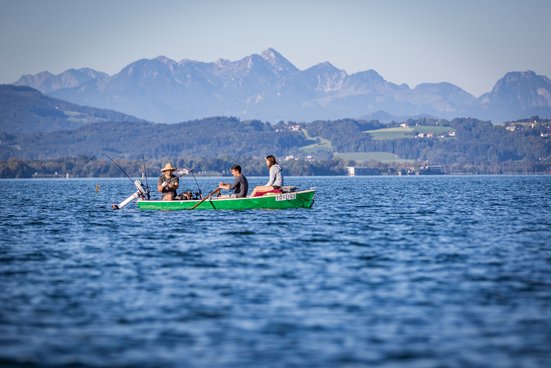 Angler auf dem Chiemsee