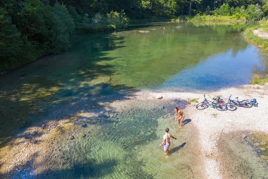 Bike & Swim bei Kohlstatt in Bergen