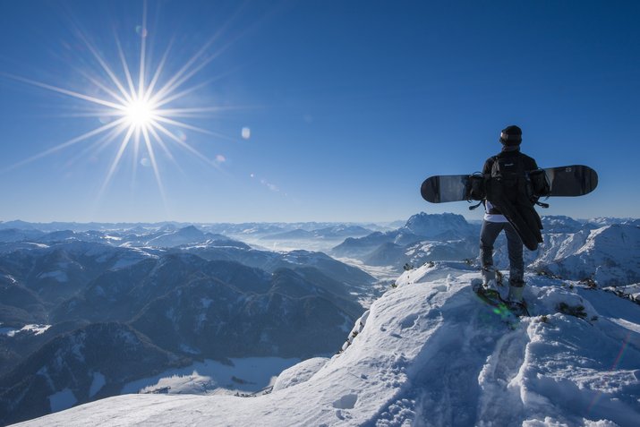 Snowboarder Reit im Winkl